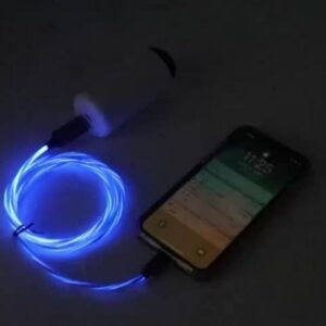 CARGADOR CON LUCES LED 3 EN 1 AZUL